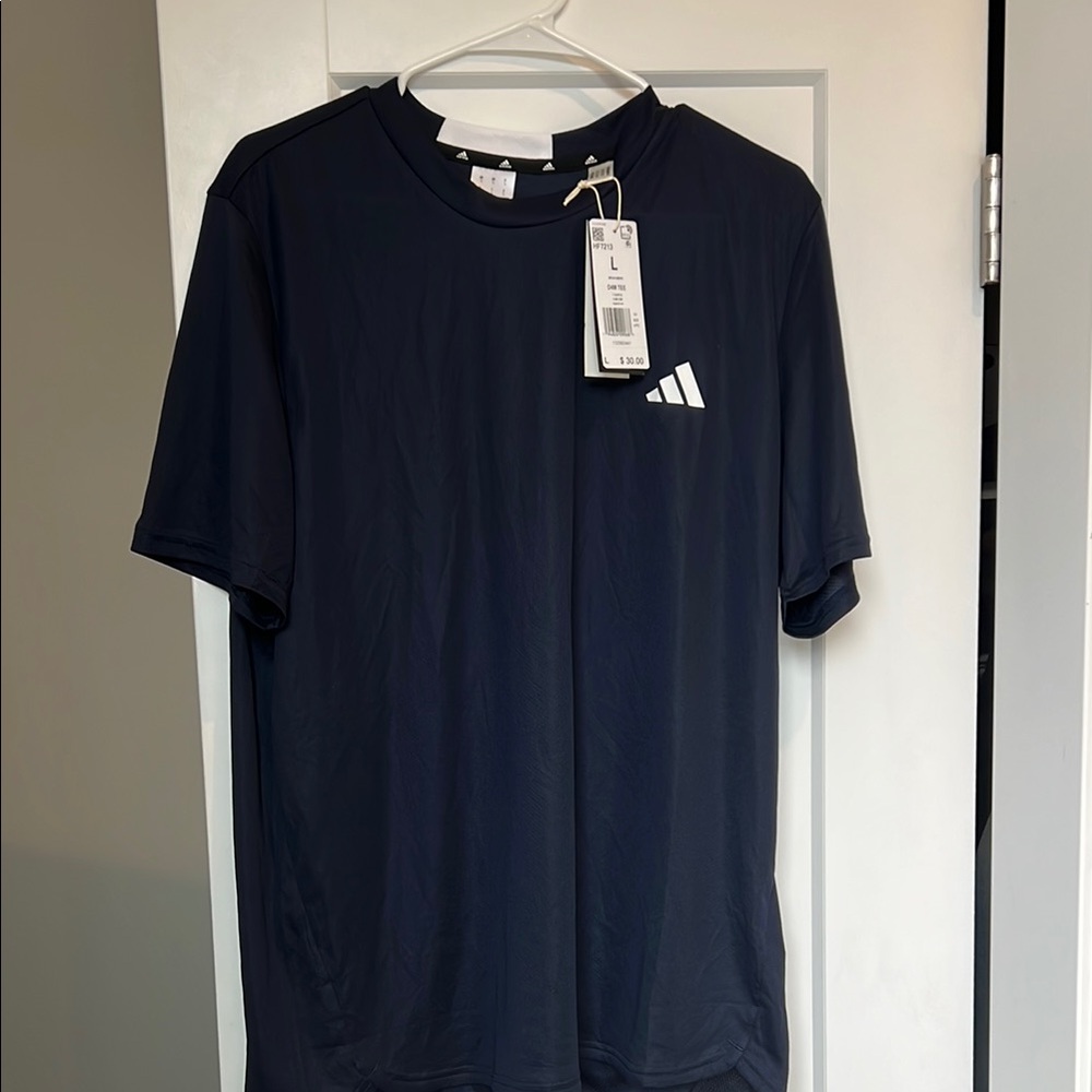Adidas Men's Navy Blue T-Shirt